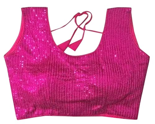 Choli indien femme pour saree haut court de fête traditionnel pailleté