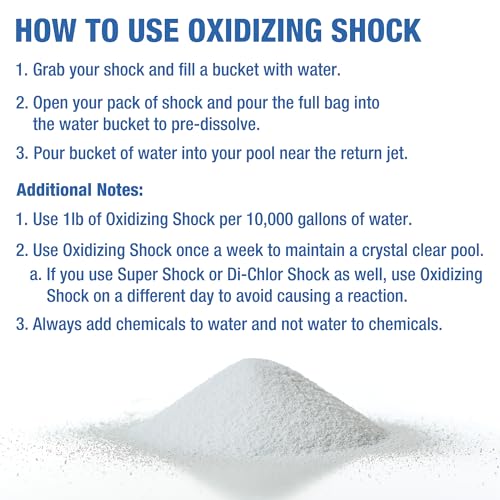 Image of Doheny's Chlorine-Free Oxidizing Shock | Fast-Dissolving | Removes Chloramines & Boosts Free Chlorine | Safe to Swim 15 Minutes After Application | 24 x 1lb Bags (24lb Total)