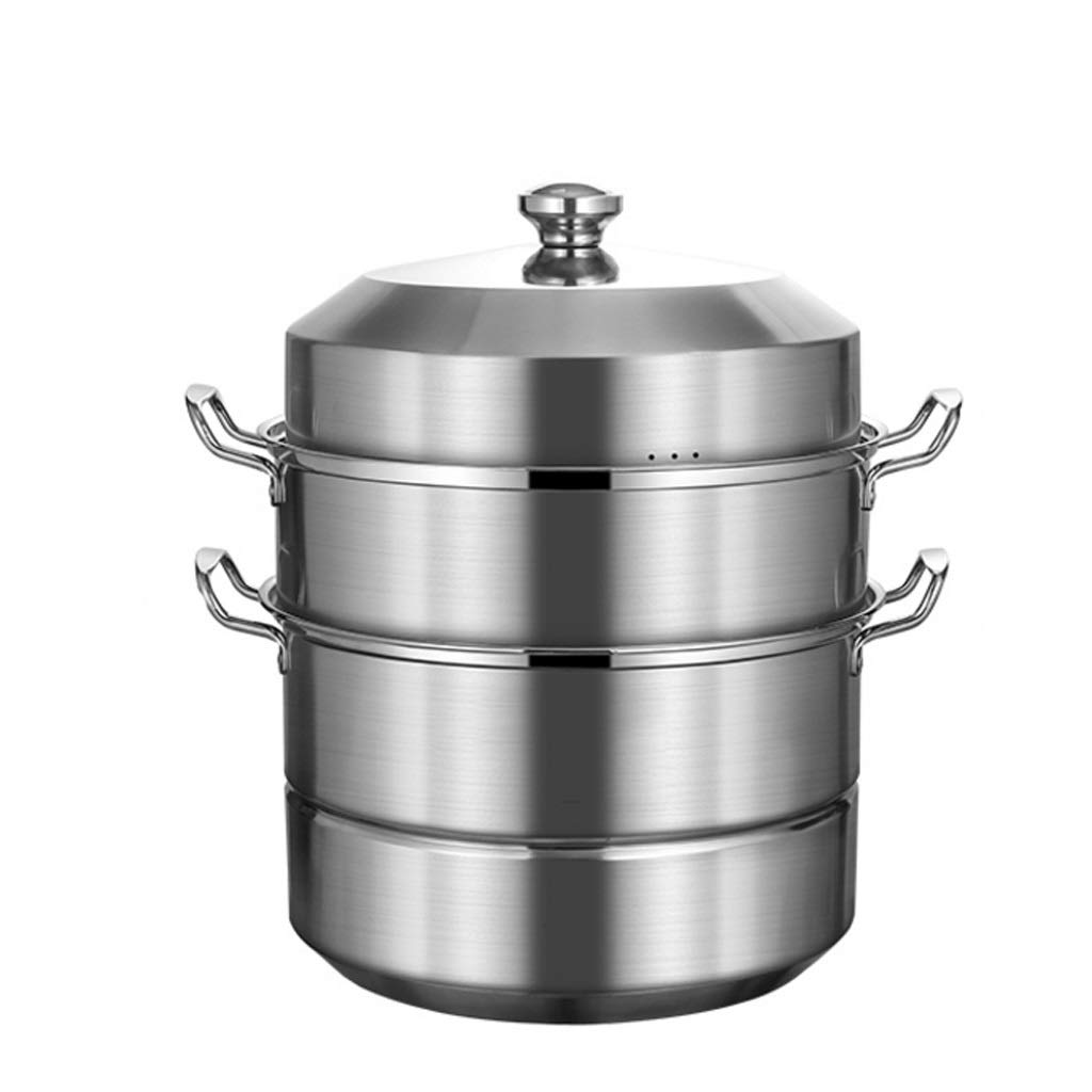 GTHTUHFD Stainless Steel Large Steamer 36Cm Capacity Household Induction Cooker Gas Stove,