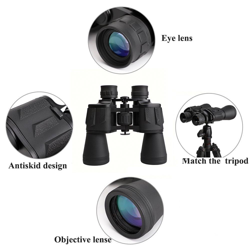 INF Binocolo compatto impermeabile 7X 50, binocolo con prisma BaK-4 e rivestimento multistrato, ingrandimento 7x, obiettivo 50 mm