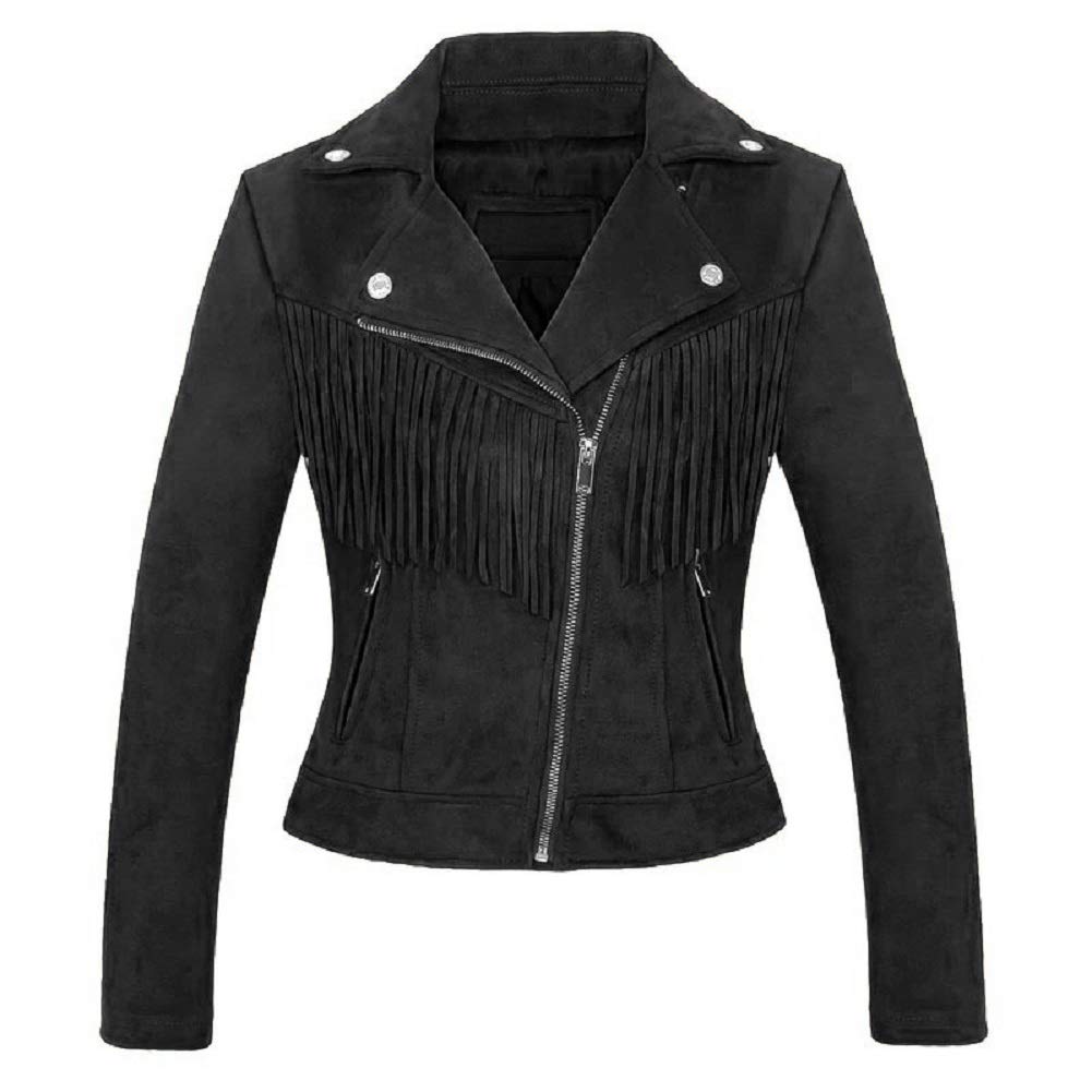 CHARTOU Womens Fall 2023 Fashion Faux Suede Leather Casual Moto Biker Jacket Coats