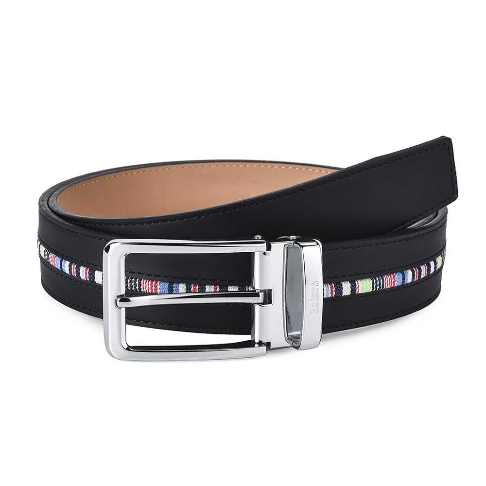 Rolarc Men's Genuine Leather Belts, Handmade Classic 100% Leather Belt for Men Work Golf Casual(G-1-Black, for waist 39