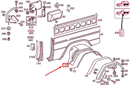 MB G W463 Hinterrad rechts A4638840522 : Amazon.de: Auto & Motorrad