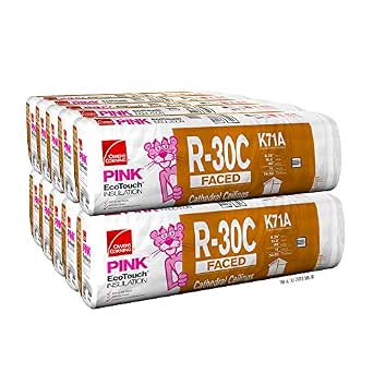 Owens Corning R-30 Kraft Faced Fiberglass Insulation, 792 SQFT (10 Bags of 23x48x8.25 inches)