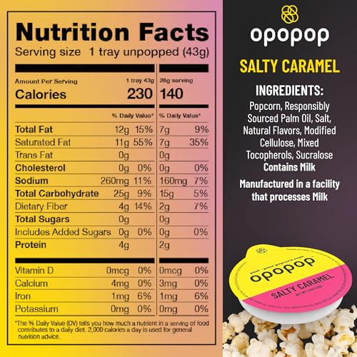 Opopop Salty Caramel & Super Butter Microwave Popcorn Pop Cups 6-Pack Each Bundle - Gourmet Flavored Snack Set for Home Movie Nights - Non-GMO, BPA & Gluten Free - Peel Pour Pop - image 2
