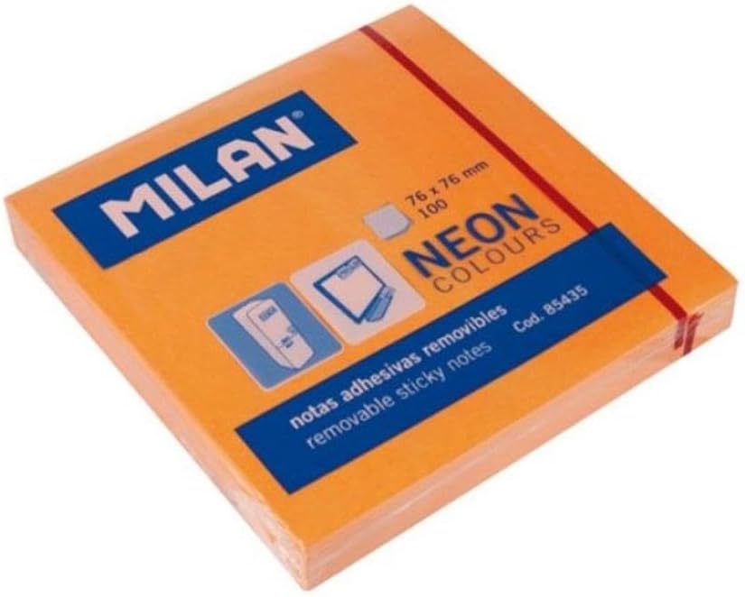 Pad 100 Sticky Notes Fluorescent Orange 76 x 76 mm