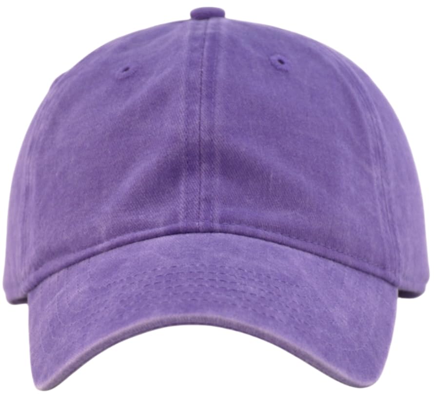 Image of Vintage Washed Cotton Baseball Caps Men Women Adjustable Unstructured Low Profile Dad Hat