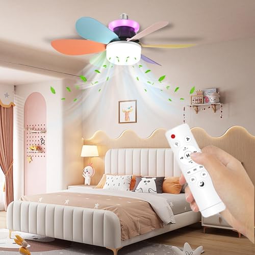 Ventilador de techo silencioso para dormitorio con luz ambiente LED 2