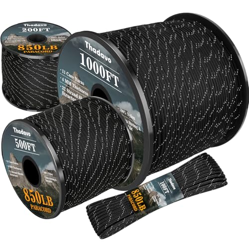 Thadavo Reflective Paracord Rope 850Ib (100FT)