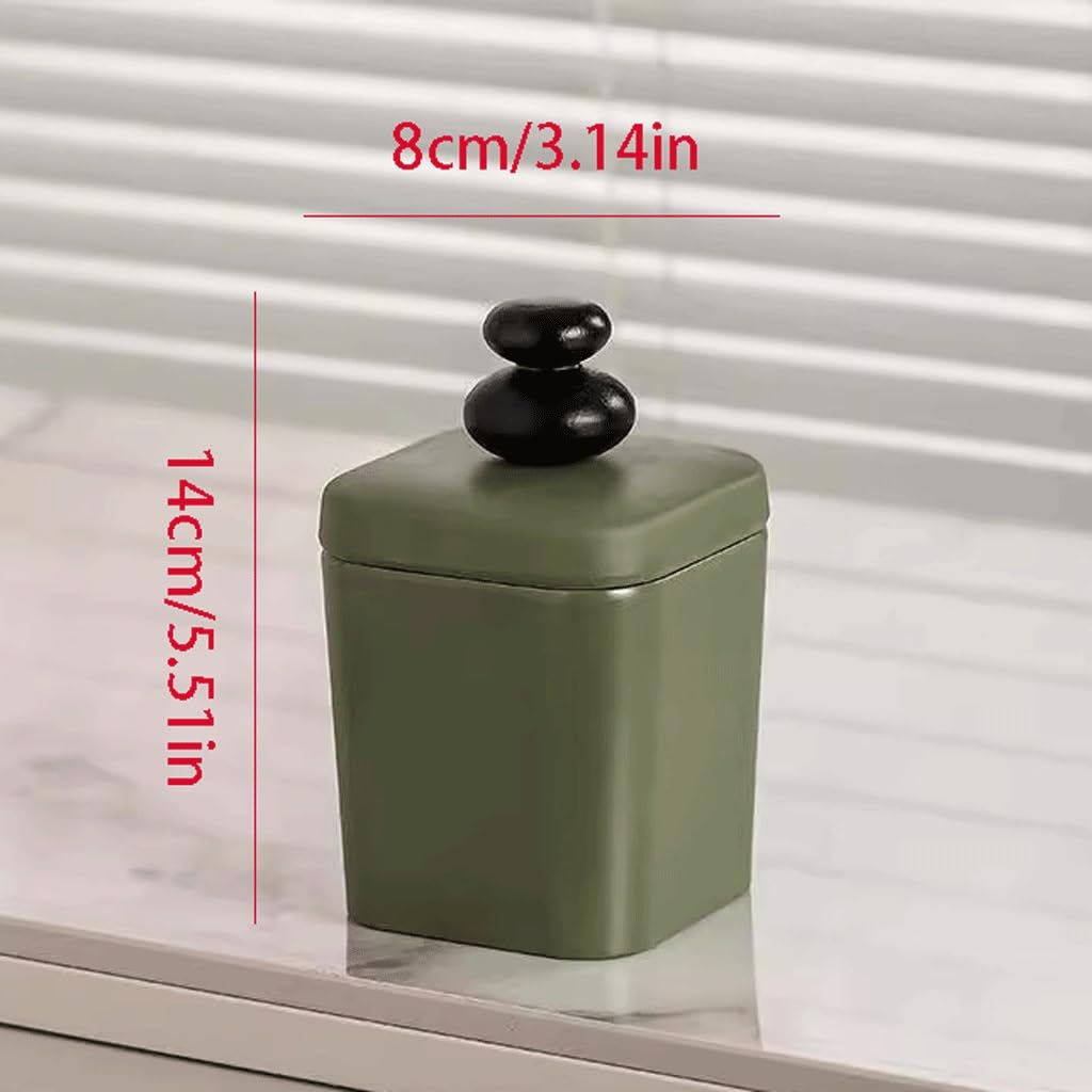 Zahnstocher-Box, Wattestäbchen-Aufbewahrungsbox, Haushalt, Zahnseide, Zahnstocherhalter, Glas, Zahnstocherspender (1)