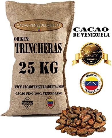 Raw Cocoa Beans - Venezuela Origin Trincheras | Cacao Venezuela Delta - 100% Venezuelan Fine Cocoa - Premium Quality | 25 kg jute bags