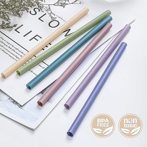 Vitever 3SU1101-4295 100 Pcs Jumbo Smoothie Straws, Disposable Wide Plastic Drinking Straws thumb #2