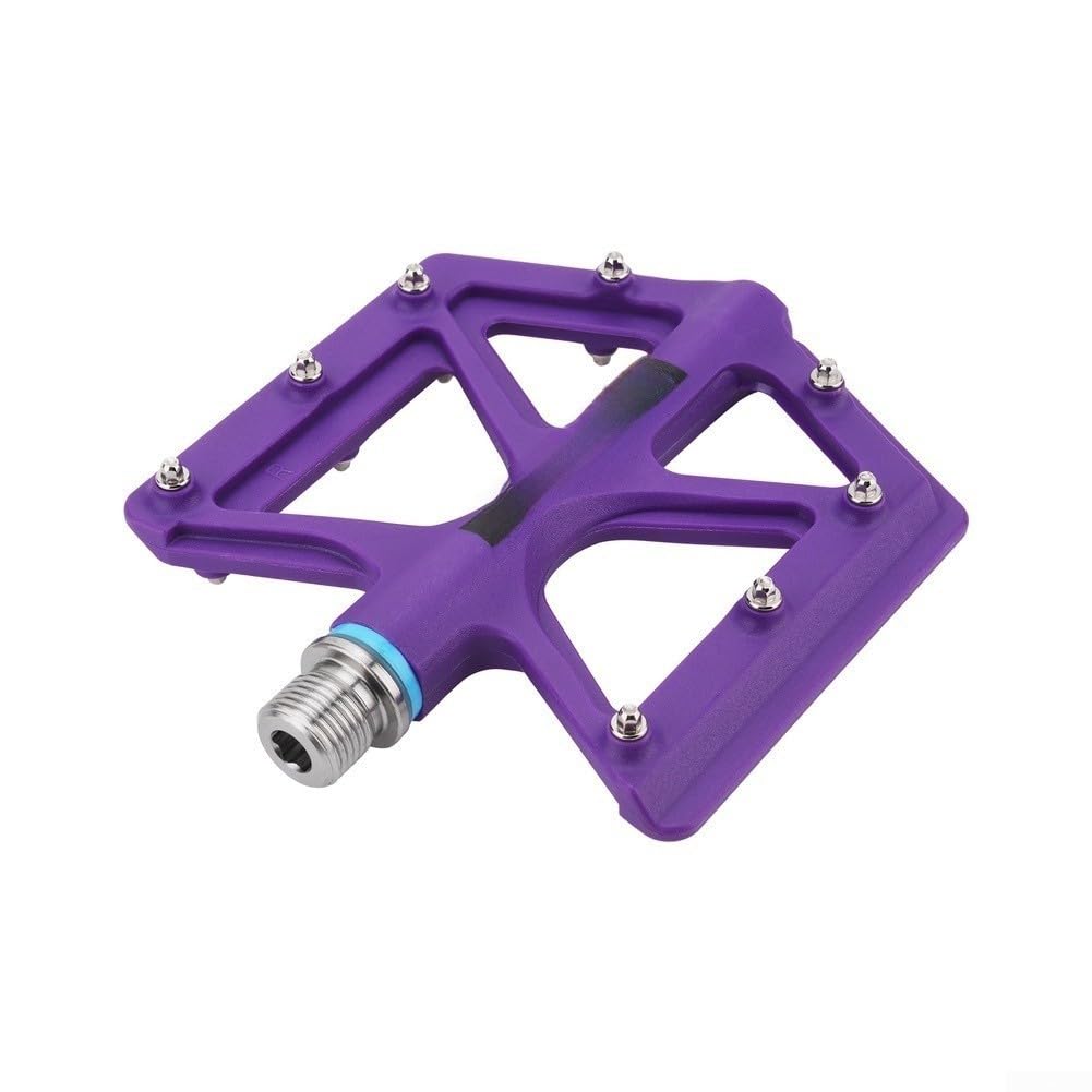 TC4 - Par de pedales de bicicleta ligeros de 170 g, plataforma de nailon antideslizante para bicicletas plegables, rodamientos autolubricantes sellados para bicicleta de montaña, color negro