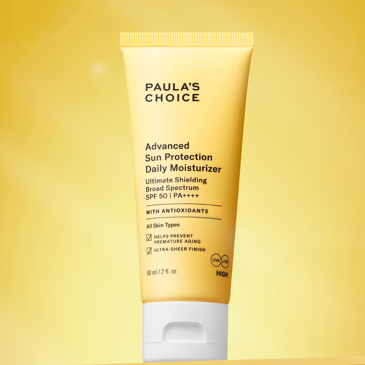 Paula's Choice Advanced Sun Protection Crema con SPF 50, PA++++, 60 ml | Crema Giorno - Pelle Secca - Riduce Rughe E Linee Sottili - Trattamento Leggero E Setoso - Pelle Più Giovane In 8 Settimane