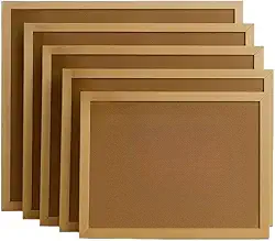 Quadro Lousa Cortiça + 50 Alfinetes Moldura Madeira Avisos Recados Anotações Fotos (40x30 + 50 Alfinetes)