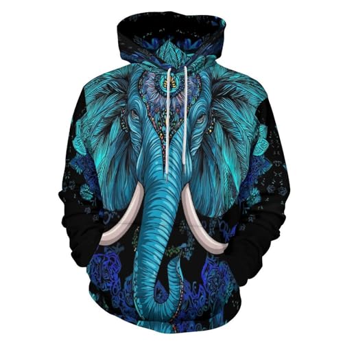 Pull décontracté éléphant mandala pour vos moments de détente urbaine