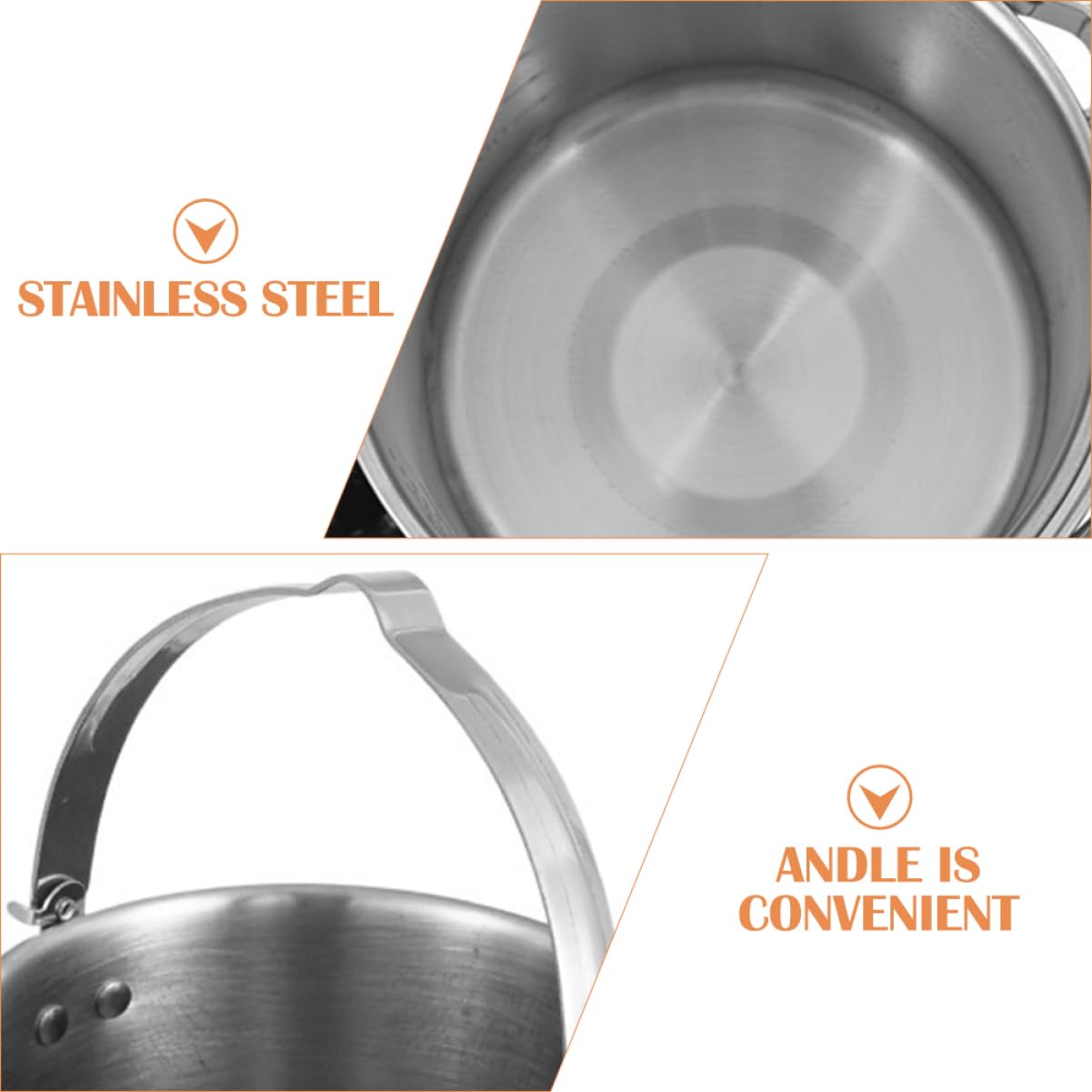 Camping Silber Teekessel 1,2 L aus Edelstahl Leicht und Tragbar Praktisch und Robust für Outdoor und Zuhause