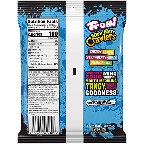 Miniatura 2 de Trolli Sour Brite Crawlers, 5 onzas (paquete de 12)