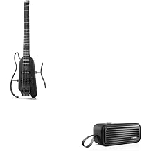 Donner HUSH X Electric Guitar Kit - Featherlight Travel Guitar with Easy Assemble Stands and Donner Go 25W Mini Electric Guitar Amp, Portable Guitar Amplifier with Smart App Control