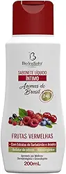 Sabonete Líquido Íntimo Frutas Vermelhas, 200ml, Fórmula Ginecologicamente Testada, Com Extratos de Barbatimão e Aroeira, Hipoalergênico, Redutor de Odores