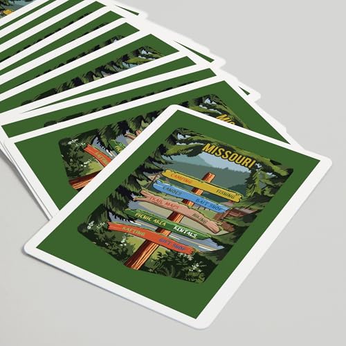 Lantern Press Cartas de Poker Missouri, Bosque y Campamento miniatura 5
