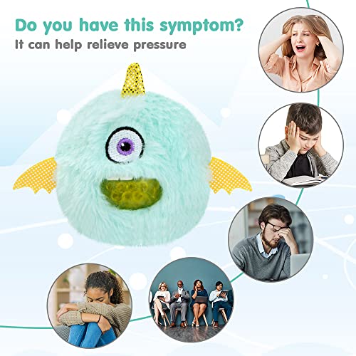 Vicloon Stressball Plüsch-Stil, Bunte Quetschball für Kinder und Erwachsene,Sensory Fidget Toy, Geschenke ADHD Autismus-Blau