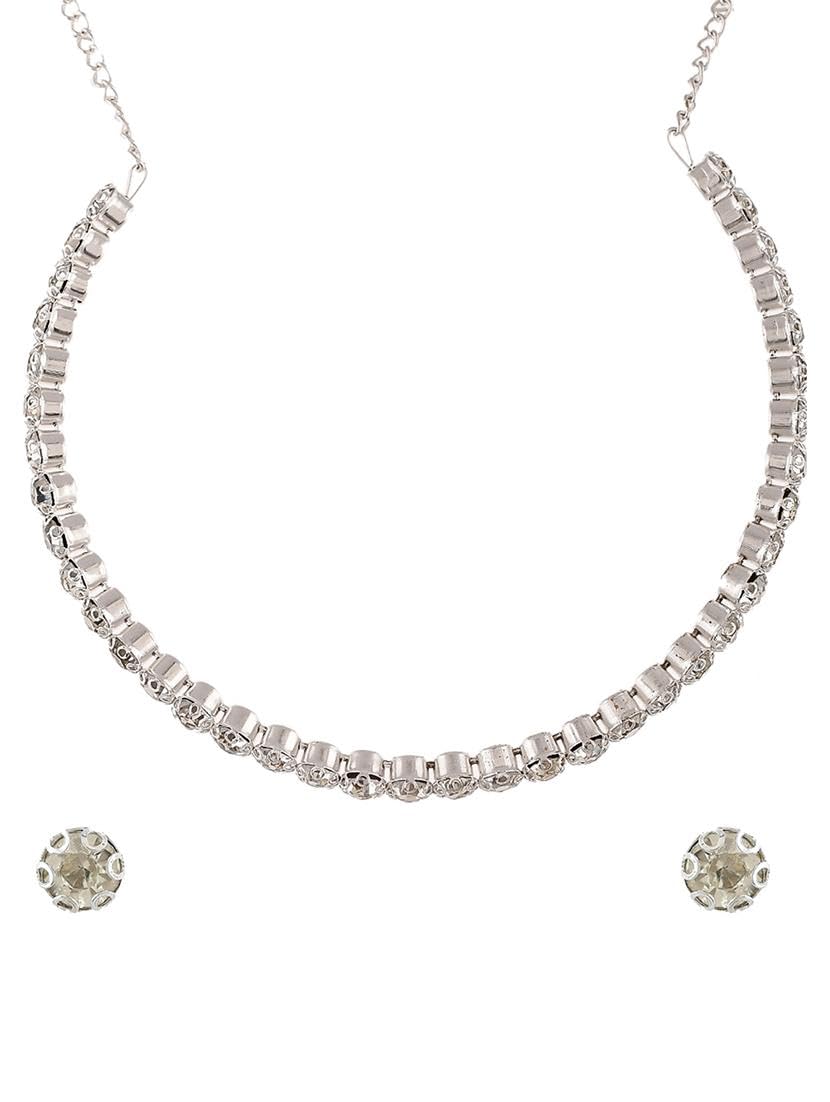 Silver-Plated Daimond Jewellery Set for Women, Hoop Earrings combo pack of 2 (B0D9QMZCGV) Amazon Price History, Amazon Price Tracker