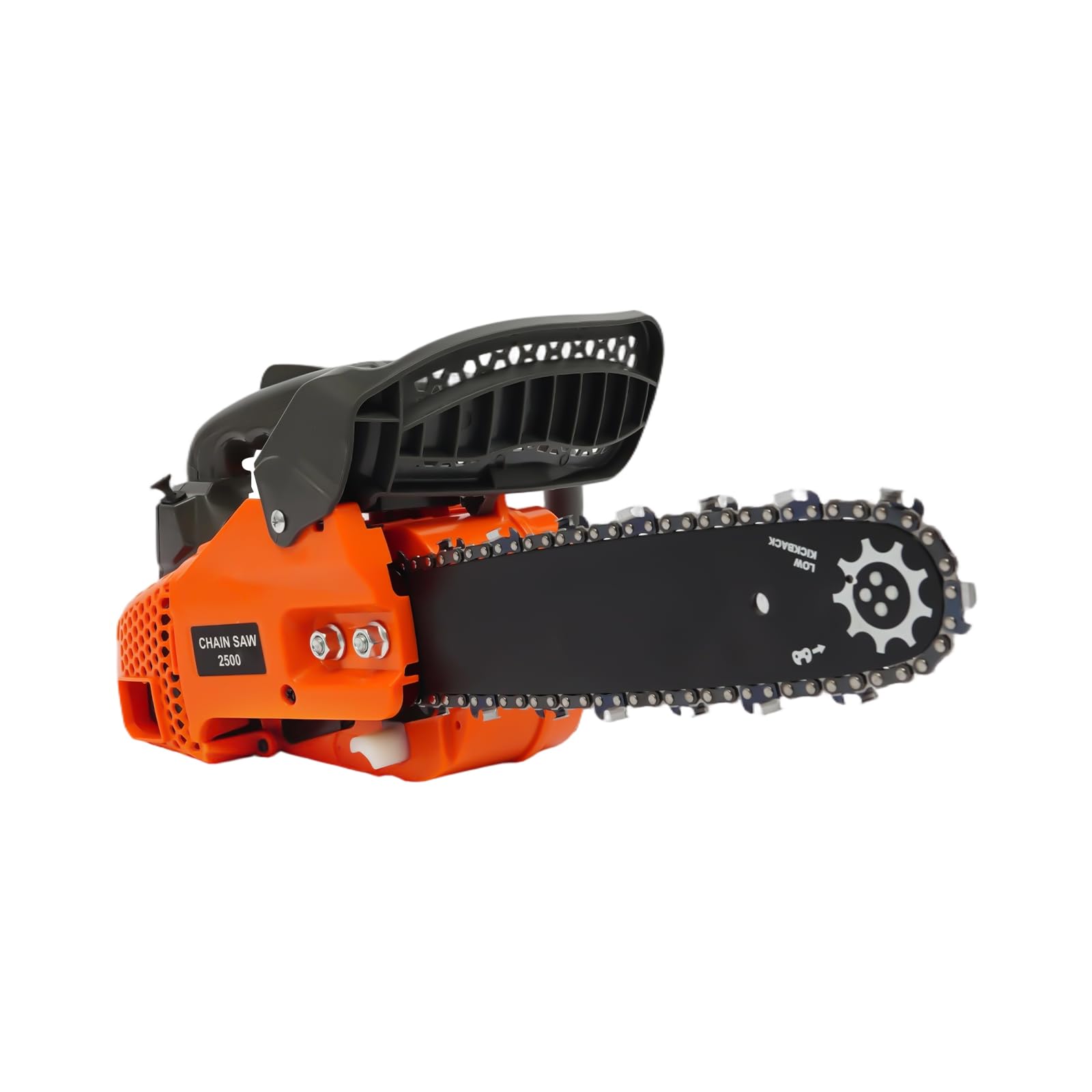 Motosierra de gasolina de 25,4 cc, motor de 2 tiempos, motosierra ligera de gasolina con bloqueo de seguridad y mango superior, motosierra compacta de gasolina para jardinería, corte de árboles, leña