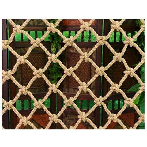 WuLiangxi Hemp Rope Net 0.5×1M Balcony Stairway Banister Children Safety Net Garden Fence Flowers And Plant Climbing Net Cover