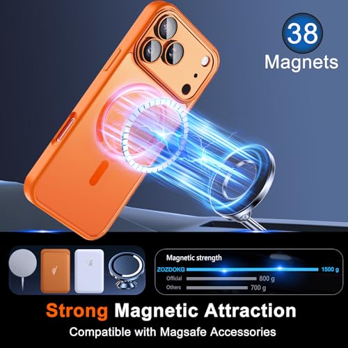 Image of Magnetic for iPhone 17 Pro Max Case, Shockproof Cover, Orange