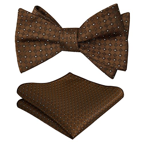 Image of Alizeal Mens 2pcs Solid Self-tied Bow Tie Set