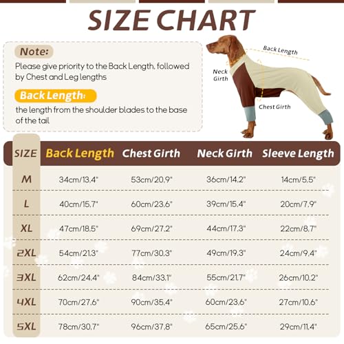 Hjumarayan Schnelltrocknender Hunde Ganzkörperanzug – UV-Schutz Hundebody für Sommer, Leichtes Hundeganzkörper Shirt, Atmungsaktiv & Schmutzabweisend, Outdoor Hunde Body mit Beinen, Beige 4XL