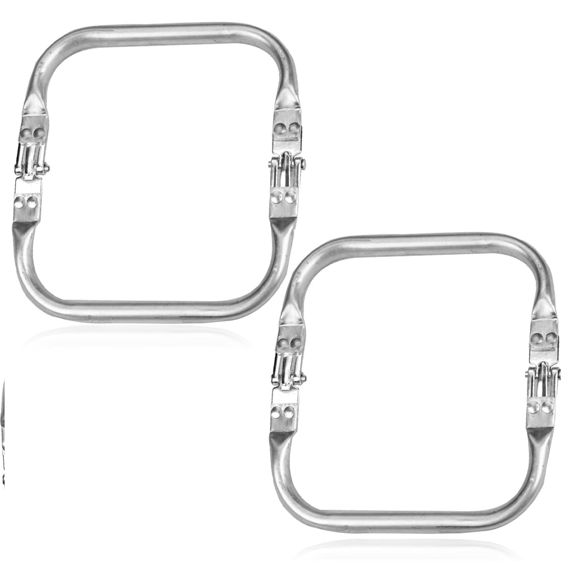 NHP 2 Piezas 200mm Marco De Monedero De Aluminio,Cierres para Bolsos,Unidades de Cierre,Cierre para Bolsos,Cierre Interno Tubular Marco De Embrague Bolsa Montada En Forma Cuadrada Marco De Embrague