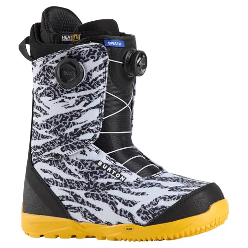 Burton – Botas de snowboard Swath Boa Zebra Goldenrod para hombre, talla 42.5, color amarillo