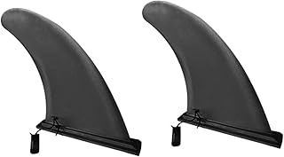 INOOMP Paddleboard Accessory 2pcs Longboard Surf Fins Paddle Board Accessories Surfboard Fin Simple Tail Rudder Black Longboard Accessories Longboard Single Fin