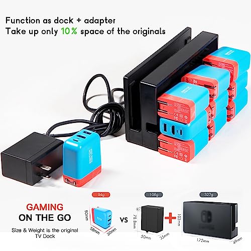 image for Mirabox Portable Switch Dock Charger for Nintendo Switch - 36W TV Dock