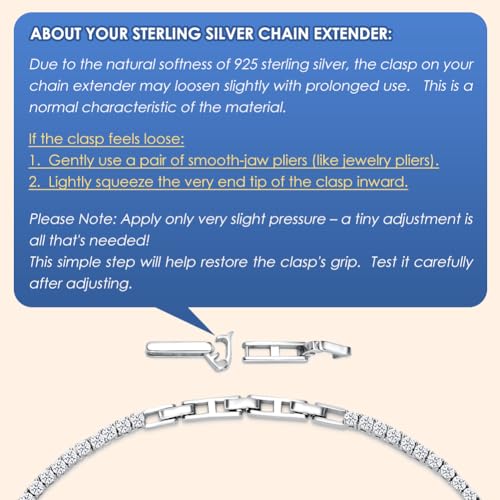 LANE WOODS Simulated-Diamond-Moissanite Tennis-Choker Necklaces-for-Women: Adjustable 18K White Gold Plated Sterling Silver Chain Necklace for Woman Prom Wedding Anniversary Party Jewelry Gifts3