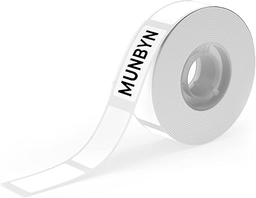 MUNBYN Cintas térmicas para máquina etiquetadora Bluetooth de oso y pingüino, 0.591 x 1.181 in, 170 etiquetasrollo azul