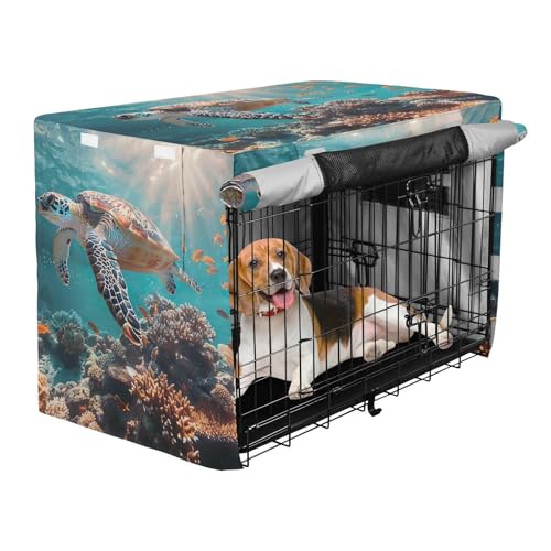 Housse de cage imperméable chien corail coloré L