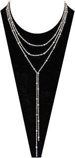 MOLOCH Layer Choker Long Chain Tassel Pendant Necklace Handmade Bead Station y Necklace Charm Chain Jewelry Necklace