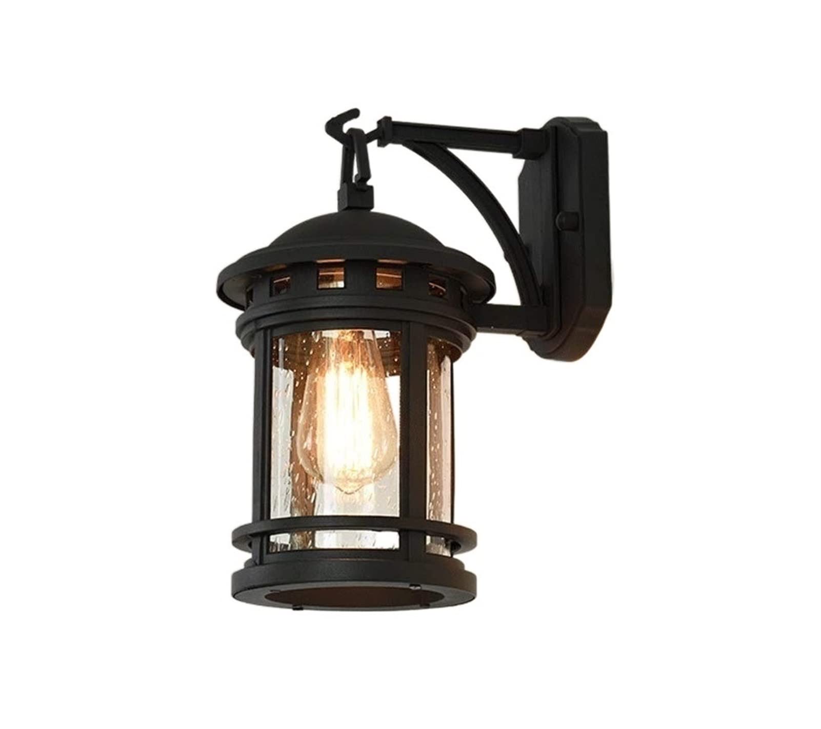 Lumière murale vintage extérieur en aluminium retro et verre pour jardin