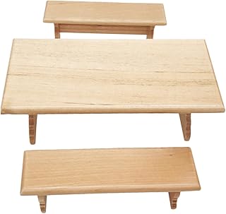CIYODO 1 Conjunto De Mini Mesa De Madeira Modelo Mini Móveis Mini Casa Suprimentos Decoração De Casa De Boneca Mesa De Boneca Móveis Em Miniatura Mesa De Jantar Decoração De Mini Casa