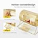VIVOHOME 11 Inch x 8 Inch Brass Plated Raffle Drum Lottery Spinning Drawing with Wooden Turning Handle Holds 2500 Tickets