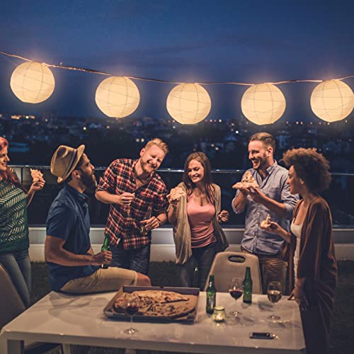 LIHAO Paralume lampada Bianco, Lanterne Rotonde di...