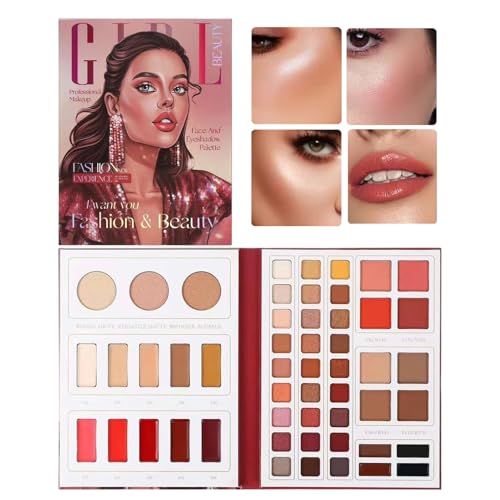 Palette de maquillage 52 couleurs contouring et blush mat brillant résistant à la transpiration