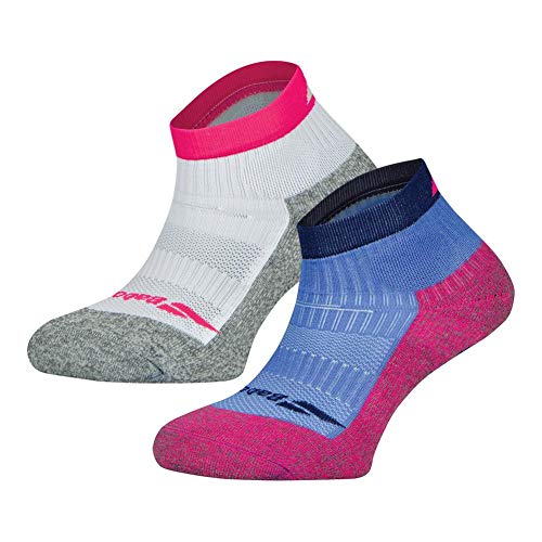 Babolat Women`s Pro 360 Tennis Socks (4.5/7 Wht/Fandango Pk)2