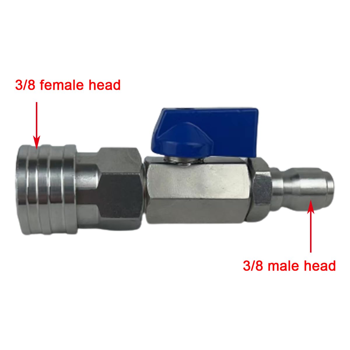 High Pressure Washer Ball Valve Kit 3/8 NPT Quick Connector 4500 PSI for Power Washer Hose