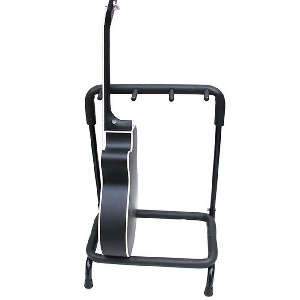 3 Way Multi Guitar Rack Holder Stand for Electric Acoustic Bass Portable Floor Stand, Black