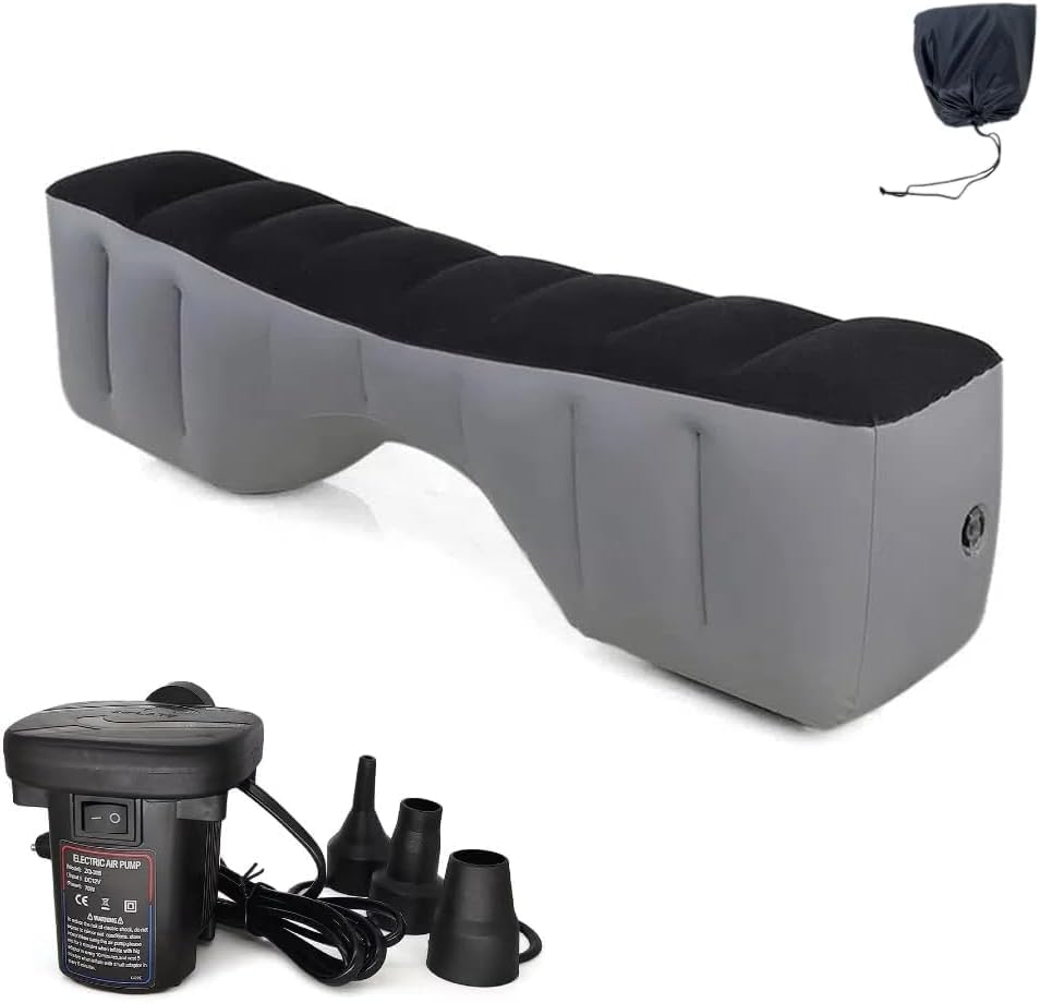 xixikiss Inflatable SUV Car Mattress Back Seat Gap Filler Pad Extender Portable Sleeping Air Bed for Outdoor Camping Travel with Air Pump