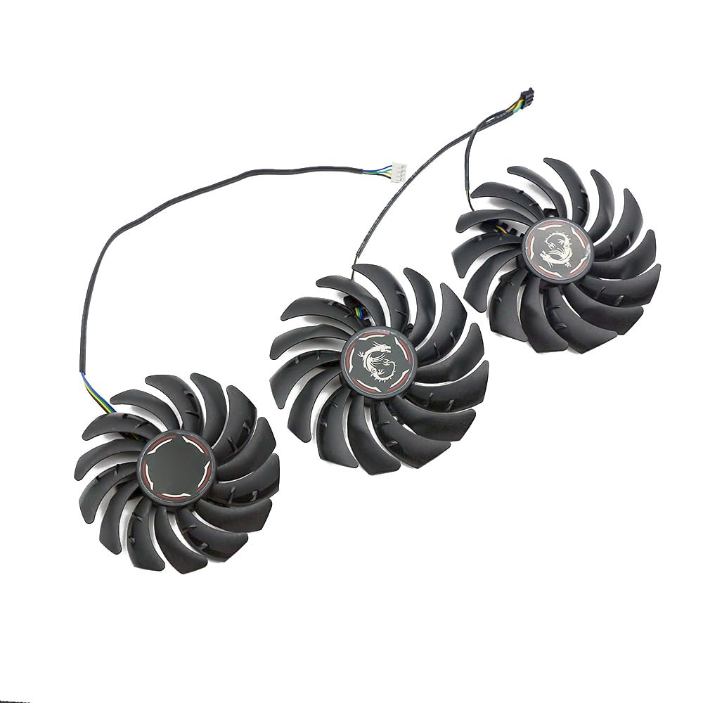 Ventilateur de rechange pour carte graphique MSI RTX 2070 Super 2080 Ti Gaming X Trio (lot de 3 ventilateurs)